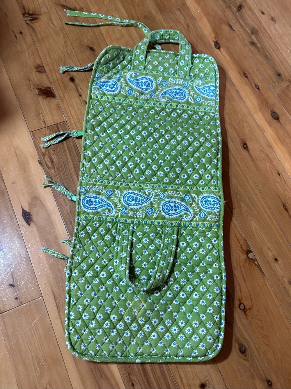 VTG Vera Bradley Green Apple Toiletry Bag Hanging Organizer Y2K